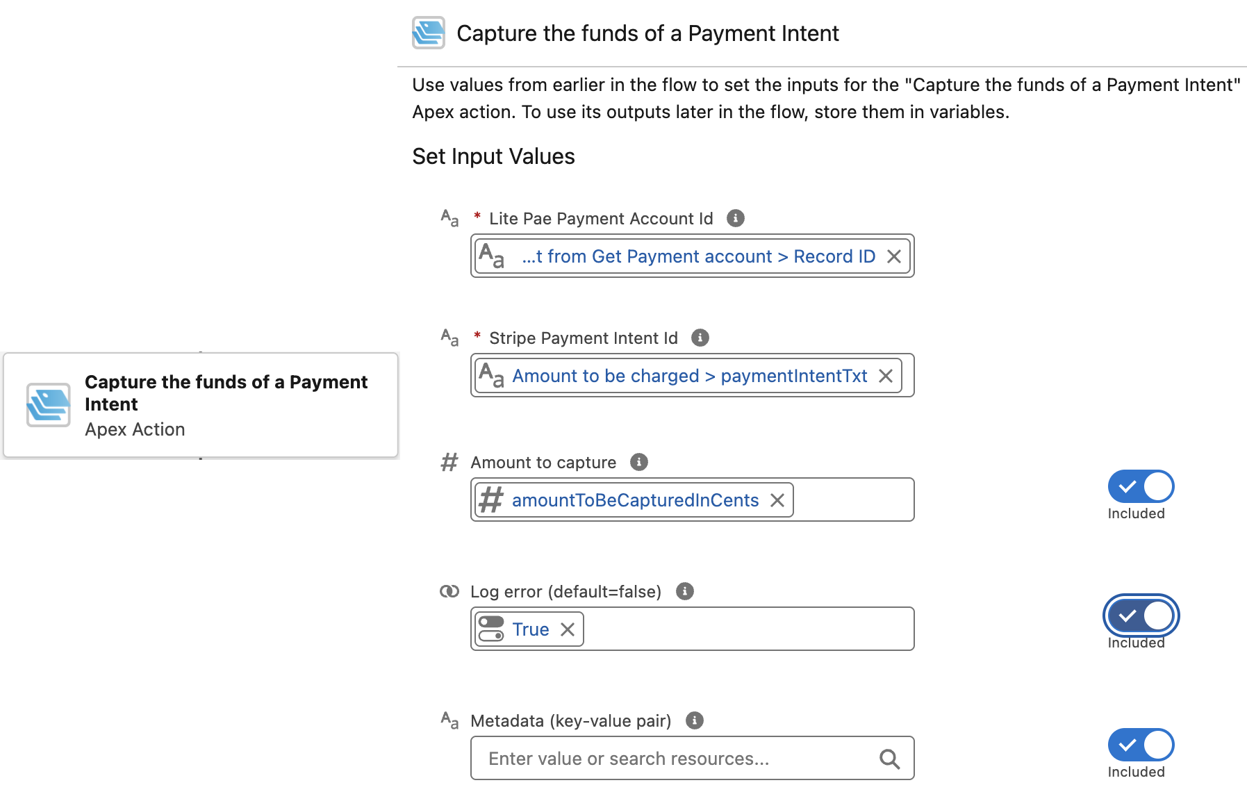 Lite Pae - capture payment action