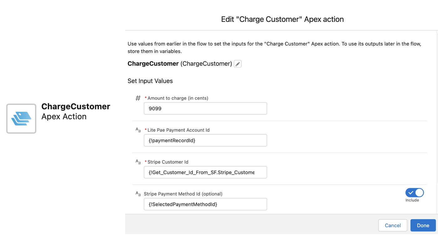 Lite Pae - charge customer