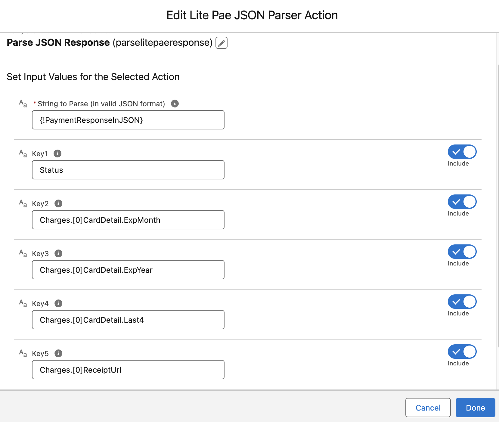 Lite Pae - map json response